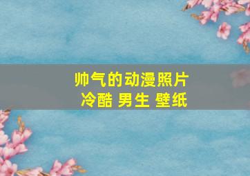 帅气的动漫照片 冷酷 男生 壁纸